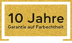 10 Jahre Garantie auf Farbechtheit - ganzjährig wetterfest